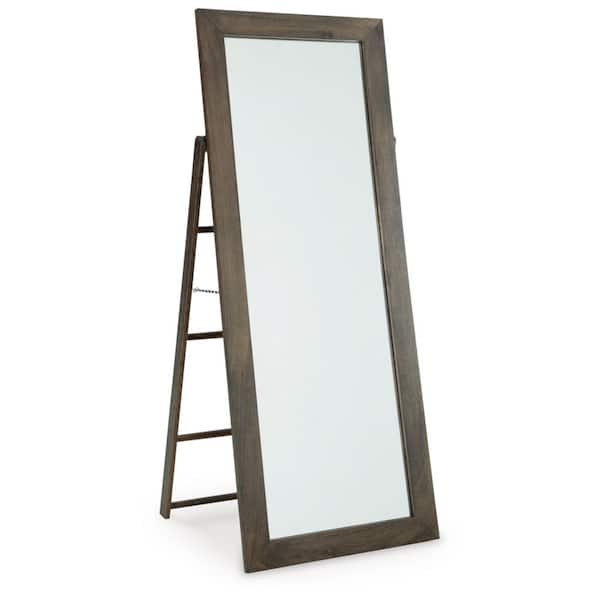 Signature Design By Ashley Dirkins Gray 28 in. W x 67 in. H Rectangle Wood Full Length Mirror