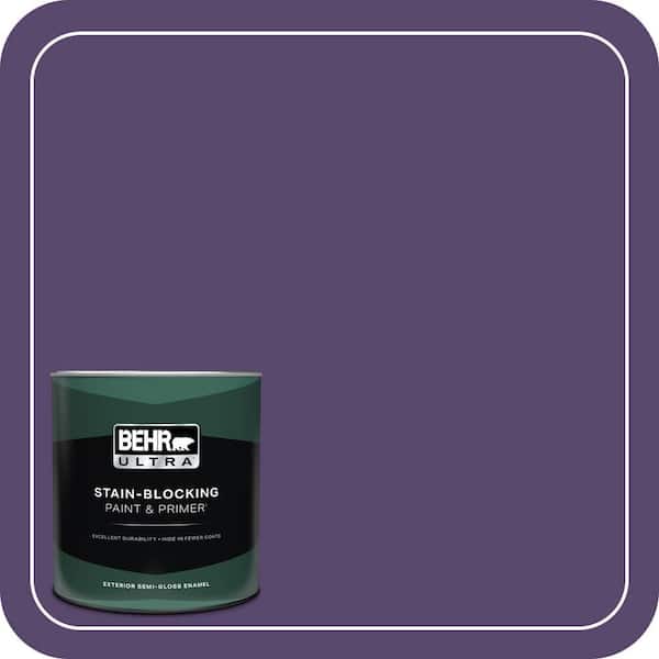 BEHR ULTRA 1 qt. #P570-7 Proper Purple Semi-Gloss Enamel Exterior Paint & Primer