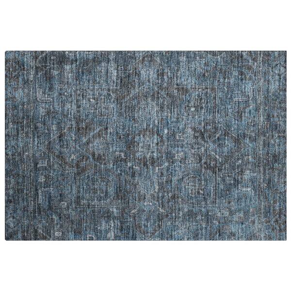 Dream Shag Premium Machine Washable Abstract ADS571 Navy 2 ft. x 3 ft. Accent Rug