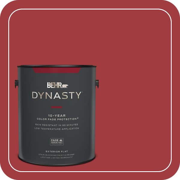 BEHR DYNASTY 1 gal. #S-G-150 Ruby Ring Flat Exterior Stain-Blocking Paint & Primer