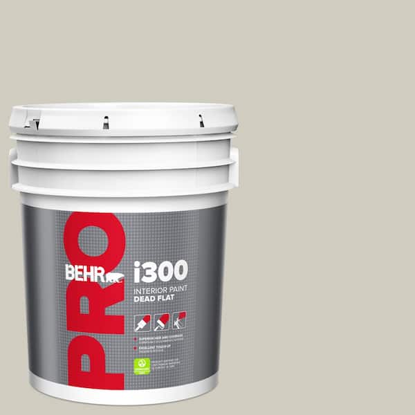 BEHR PRO 5 Gal. #N320-2 Toasty Gray Dead Flat Interior Paint
