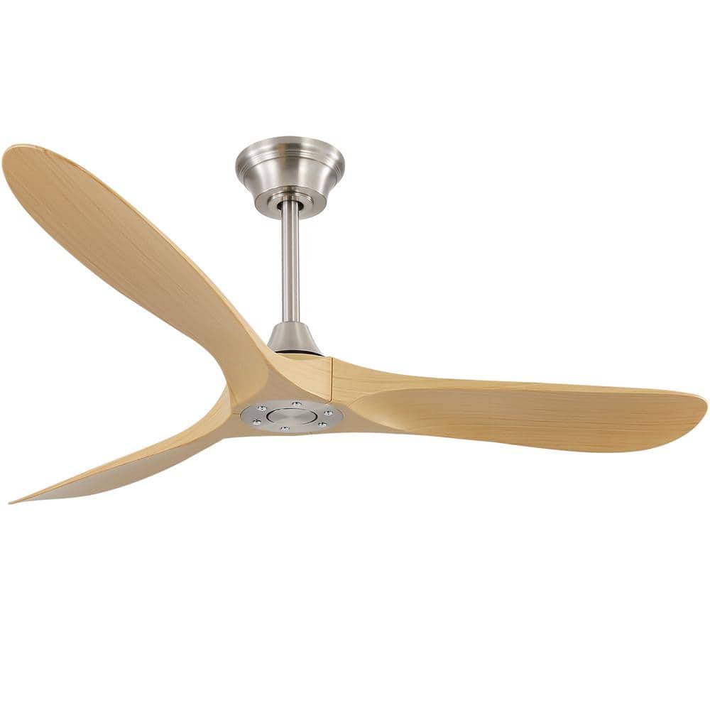 Sofucor 60 in. Indoor/Outdoor Nickel Ceiling Fan without Light, Remote