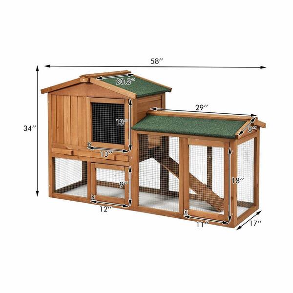 small wooden rabbit hutch