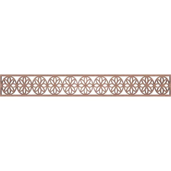 Ekena Millwork Blume Fretwork 0.375 in. D x 46.5 in. W x 6 in. L Walnut Wood Panel Moulding