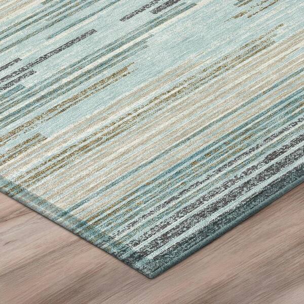 Chantille Machine Washable Indoor/Outdoor Abstract ACN2999 Sky 9 ft. x 12 ft. Area Rug