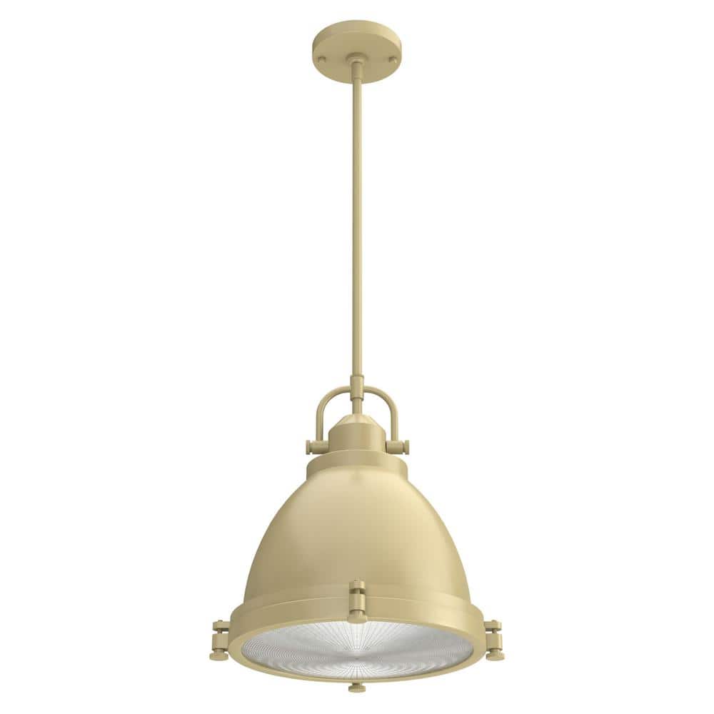 Bridgemoor Modern Brass 2-Light Industrial Pendant with Clear Glass