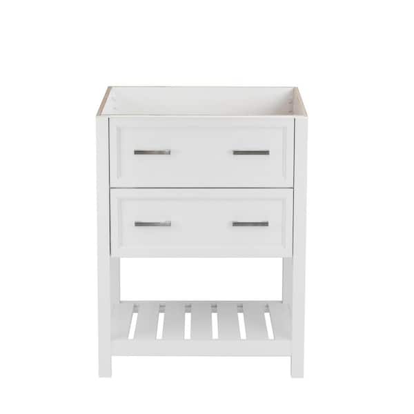 Ella Tremblant 24.62 in. W x 19.00 in. D x 34.67 in. H Bath Vanity Cabinet without Top in White