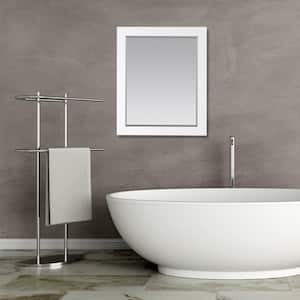 Maribella 27.2 in. W x 36 in. H Rectangular Wood Framed Wall Bathroom Vanity Mirror in White