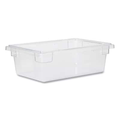 Rubbermaid Commercial Products 1 Gal. SpaceSaver Square Container  RCP6304CLE - The Home Depot
