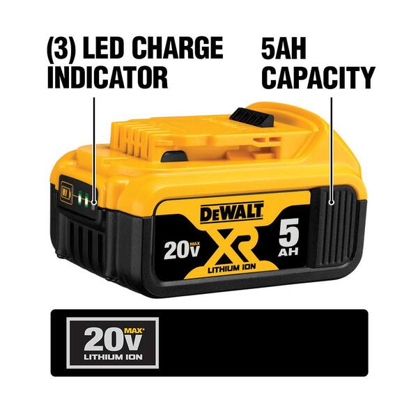 20-Volt MAX Lithium-Ion Cordless Brushless Deep Cut Band Saw w/ (2) Batteries 5Ah, Charger and Bonus Battery Pack 5Ah 20-Volt MAX Lithium-Ion Cordless Brushless Deep Cut Band Saw w/ (2) Batteries 5Ah, Charger and Bonus Battery Pack 5Ah