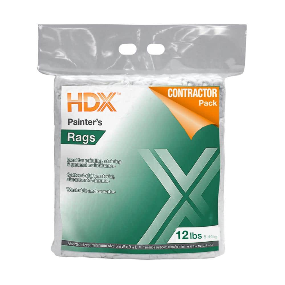 HDX 18 ct Cotton Pocket Rags S-00644-18HDX - The Home Depot
