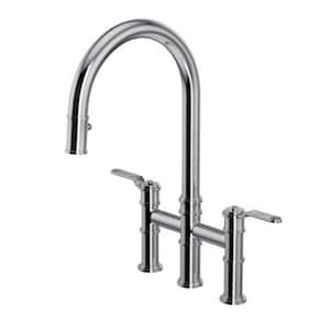 Armstrong Single Handle Pull Down Sprayer Kitchen Faucet with Secure Docking in Polished Chrome