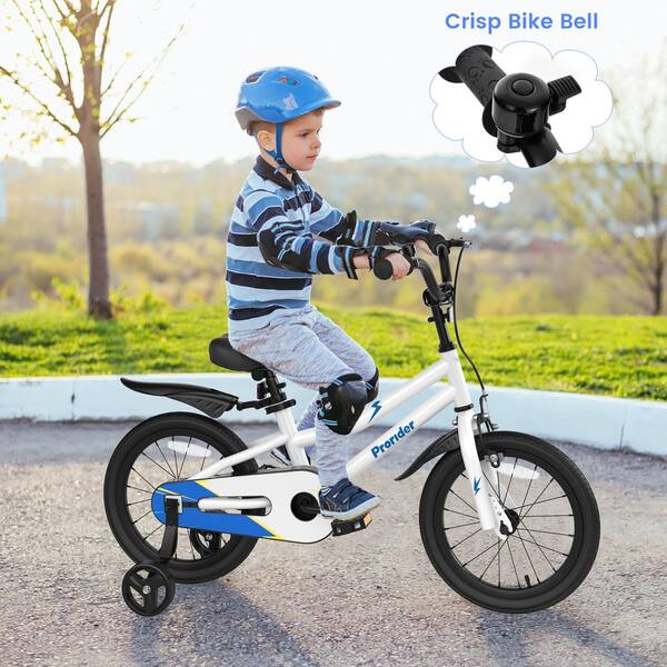 Costway 16'' Kid's Bike with Removable Training Wheels & 2024 Basket for 4-7 Years Ol