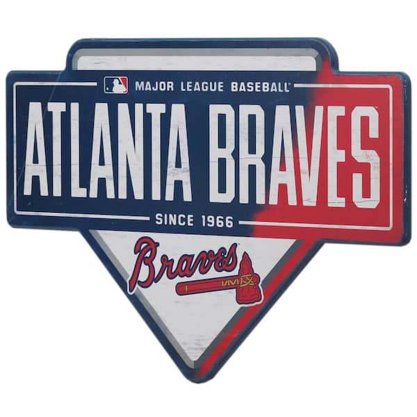 MLB Atlanta Braves Baseball Wood Sign Panel