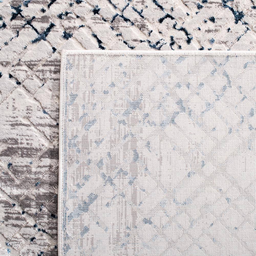 Elysian Abstract Splendor 4' Square Area Rug in Tonal Grey