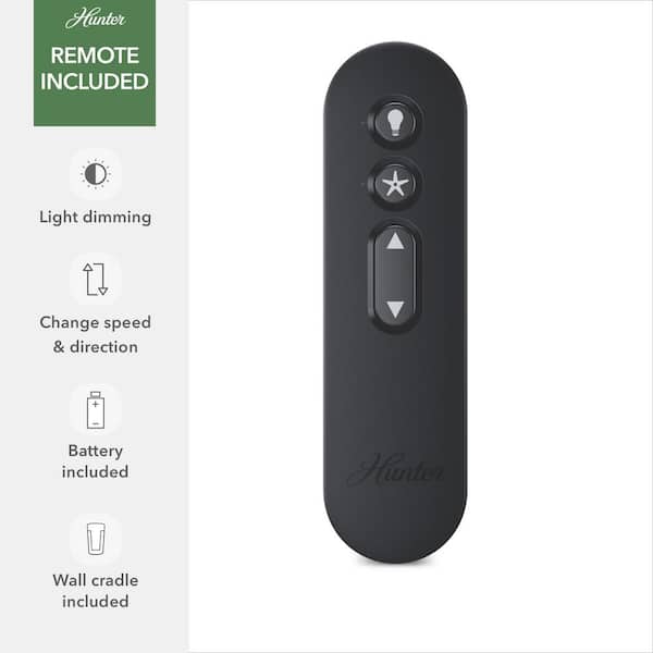 Hunter - Minimus 52 in. Integrated LED Indoor Brushed Nickel Ceiling Fan with Remote and Light Kit