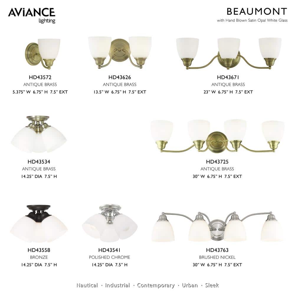 Somerville 3-Light Bronze Flush Mount with Opal Glass