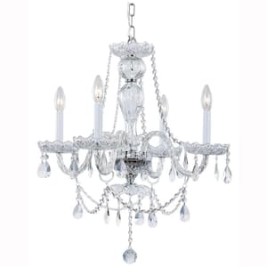 Lake Point 4-Light Chrome and Crystal Chandelier Light Fixture