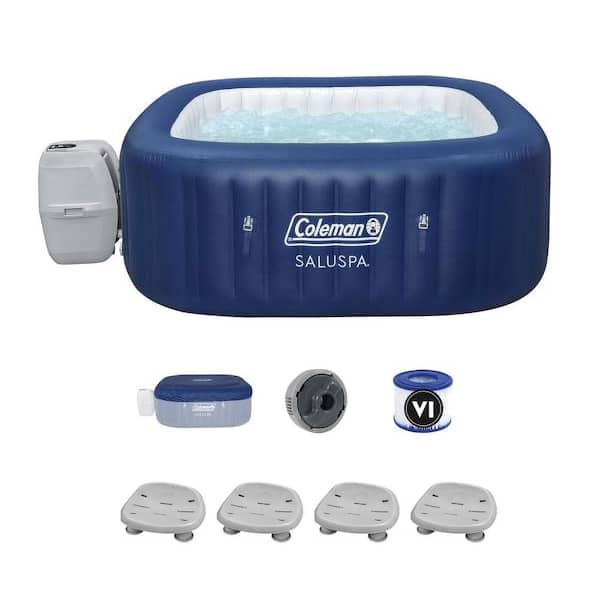 Atlantis 6-Person AirJet Hot Tub with 4-Pack of Bestway SaluSpa Spa Seat