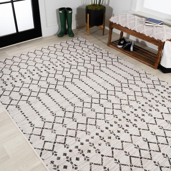 JONATHAN Y Ourika Moroccan Geometric Textured Weave Cream