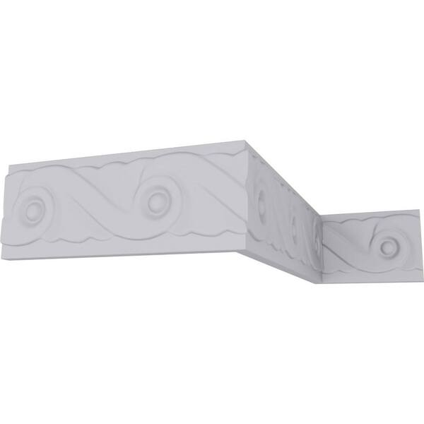 Ekena Millwork SAMPLE - 3/8 in. x 12 in. x 2-1/8 in. Urethane Marseille French Scroll Chair Rail Moulding