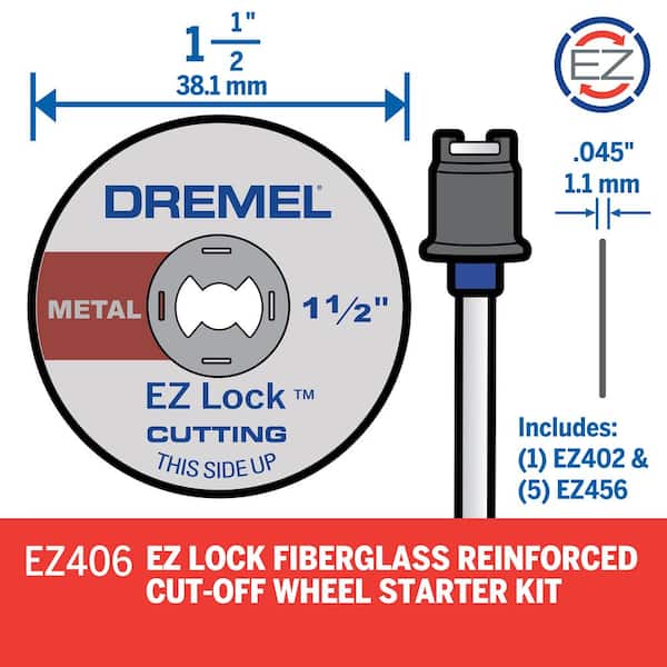 EZ Lock 1-1/2 in. Rotary Tool Mandrel Starter Kit for Metal (6-Piece)