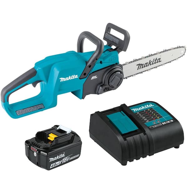 Makita LXT Lithium-Ion 14 in. Brushless Battery Chainsaw Kit Ah) - The Home Depot