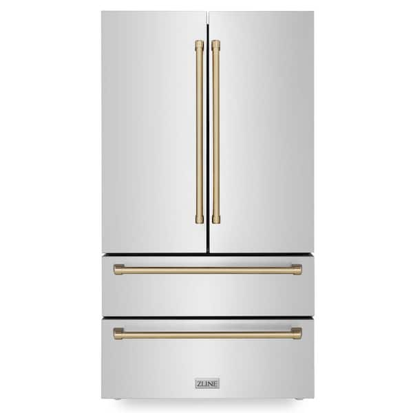 ZLINE RFMZ36CB 22.5 Cu. Ft. Stainless Autograph Edition With Bronze Accents Refrigerator