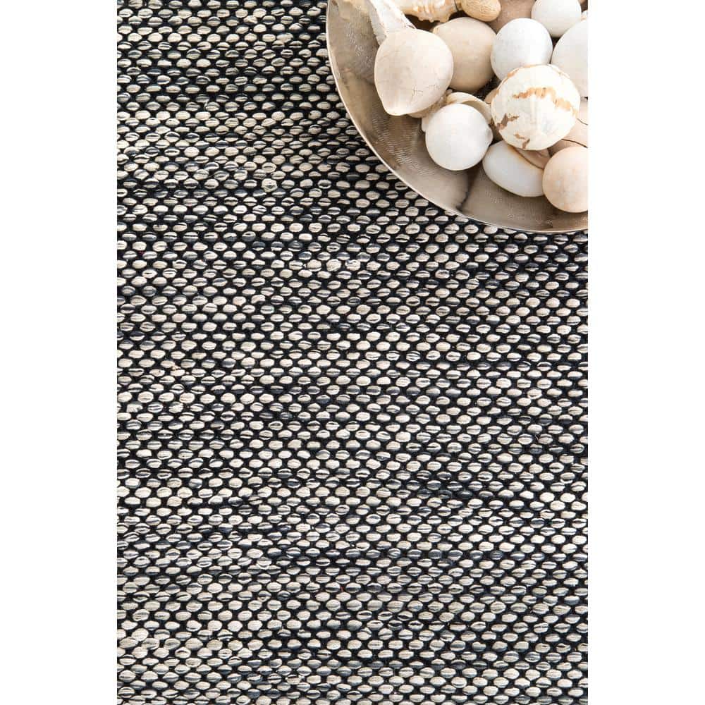 Handmade Reversible Gray Cotton 2'6" x 6' Runner Rug