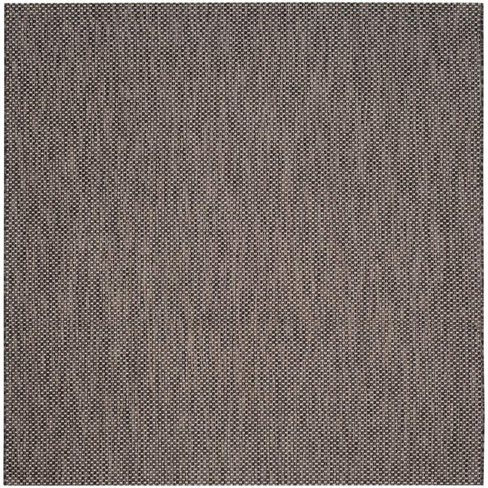 Safavieh Courtyard Black/Beige Square Synthetic Outdoor Area Rug