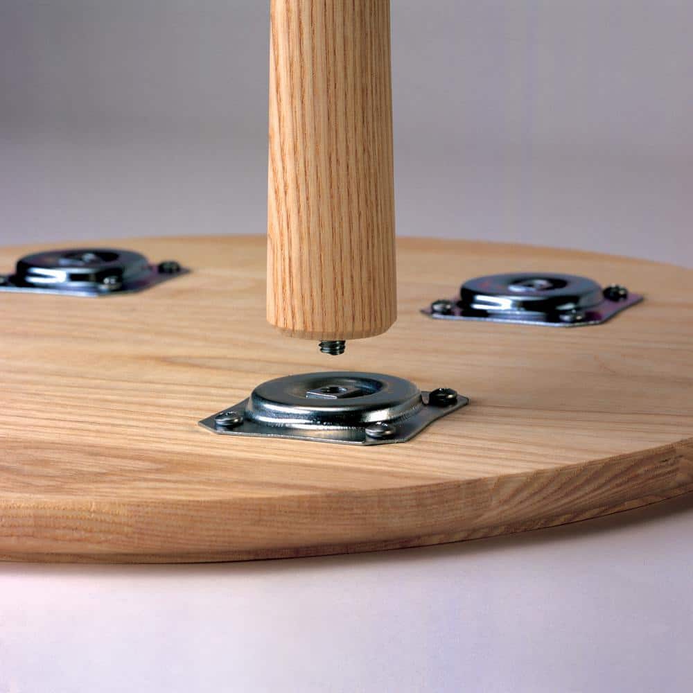 Natural Solid Hardwood 7.5" Round Tapered Table Leg