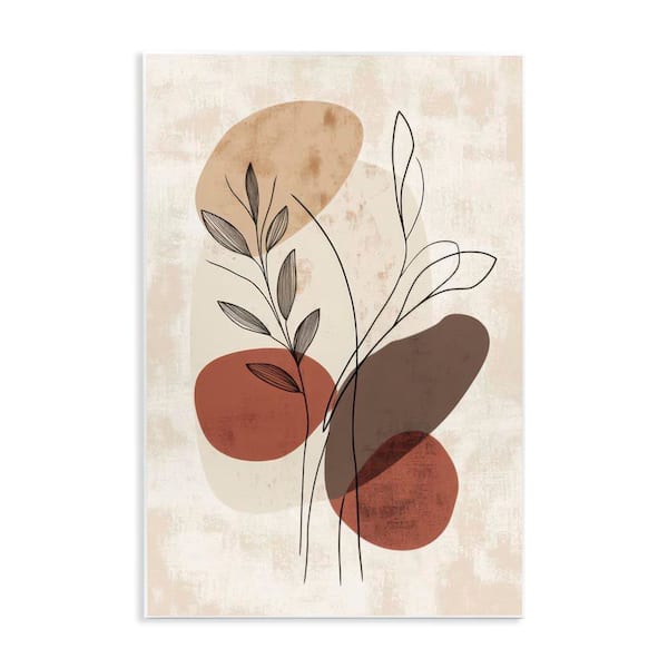 Stupell Industries Sprig Outlines Neutrals by LSR Design Studio Unframed Nature Graphic Art Print 15 in. x 10 in.