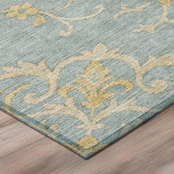 Chantille Machine Washable Indoor/Outdoor Abstract ACN2964 Spa 8 ft. x 10 ft. Area Rug
