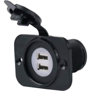 SeaLink Deluxe Dual USB Charger Receptacle 12 - 24V
