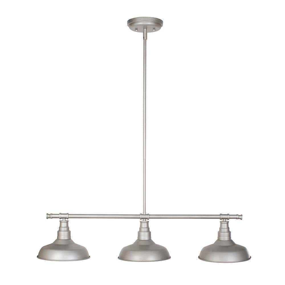 Design House Kimball 3-Light Galvanized Paint Finish Indoor Pendant