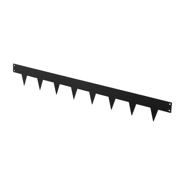 Galvanized Steel Landscape Edging, 10-Pack 40 x 4.5 in. Metal Edging for Landscaping with 11 Mounting Clips, Black