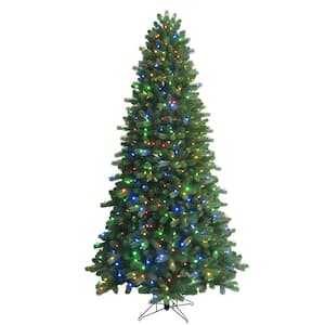 9 ft. Indoor Pre-Lit LED Energy Smart Spruce Artificial Christmas Tree with Color Changing Lights and 1-Plug