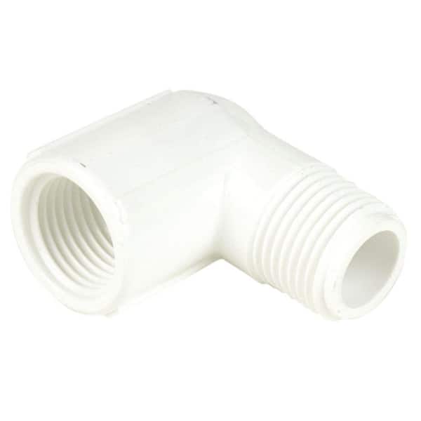 DURA 1/2 in. Schedule 40 PVC 90-Degree MIPT x FIPT Elbow Fitting