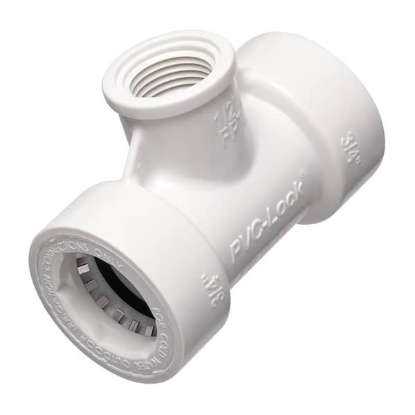 Orbit 3/4 in. x 3/4 in. x 1/2 in. FPT PVC-Lock Tee