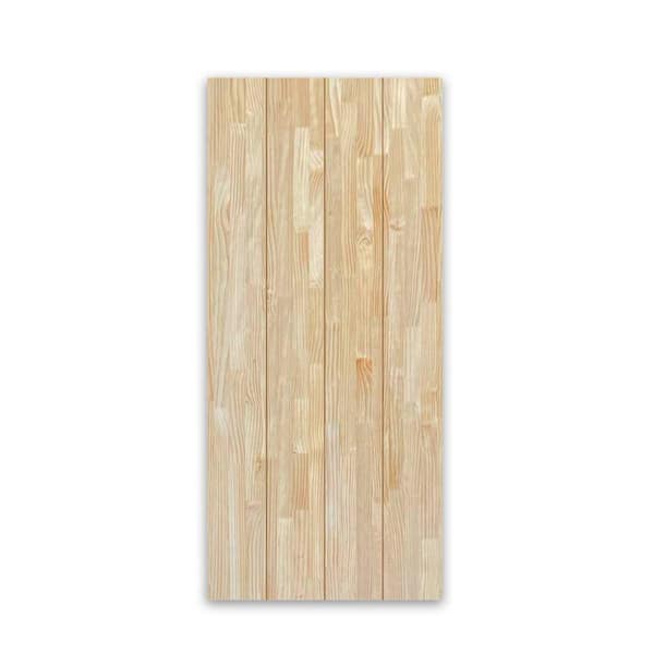 CALHOME 30 in. x 96 in. Hollow Core Natural Pine Wood Unfinished Interior Door Slab
