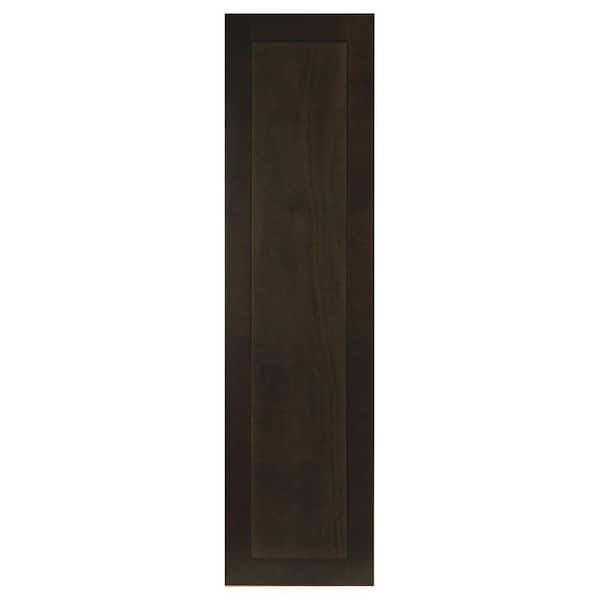 Hampton Bay Shaker 11 in. W x 41.25 in. H Wall Cabinet Decorative End Panel in Java