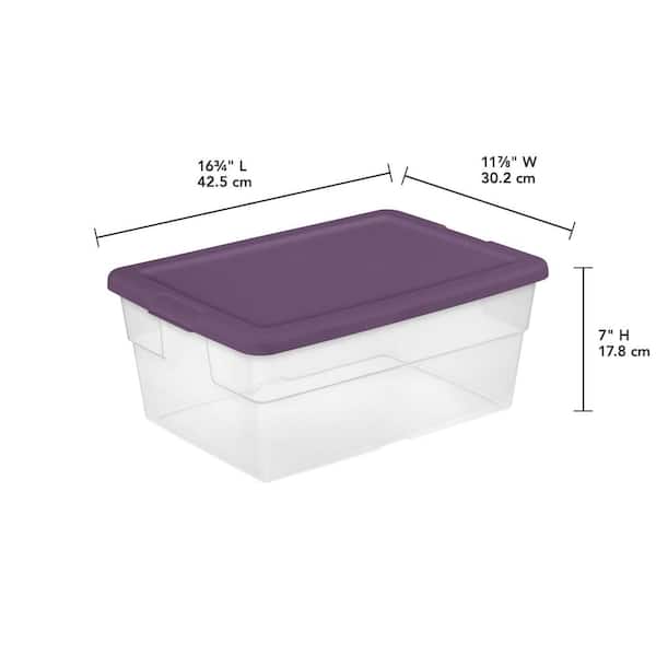 4 Gallon Storage Bin, Purple - STX61481U06C