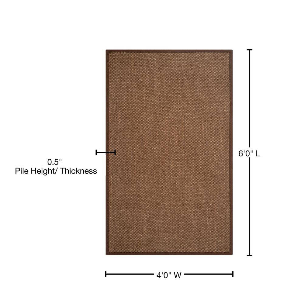 Hand-Knotted Artisan Brown Wool-Cotton Area Rug - 4' x 6'
