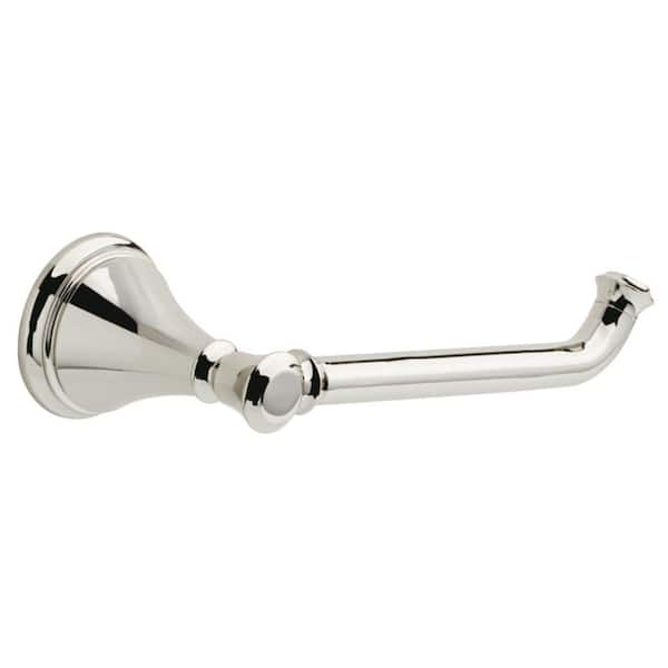 Delta Cassidy Wall Mount Single Post Toilet Paper Holder Bath Hardware Accessory in Polished Nickel