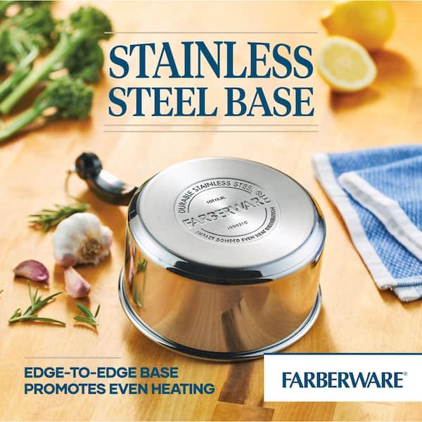  Farberware Classic Stainless Steel 6-Quart Stockpot with Lid, Stainless  Steel Pot with Lid, Silver & Classic Stainless Steel Sauce Pan/Saucepan  with Lid, 1 Quart, Silver,50000: Home & Kitchen