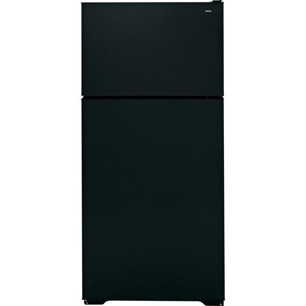 Hotpoint 28 in. W 15.6 cu. ft. Top Freezer Refrigerator in Black