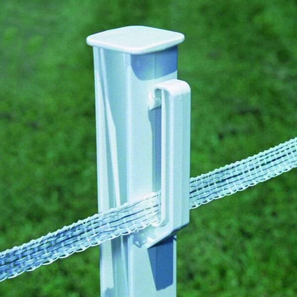 FENCE SHOCK 48Inch Step-in Fence Post-Electric Fence System Post for Garden and Farm（25 Pack）,White 