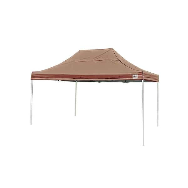 ShelterLogic 10 ft. W x 15 ft. H Pro Series Straight-Leg Pop-Up Canopy in Desert Bronze with 4-Position-Adjustable Steel Frame