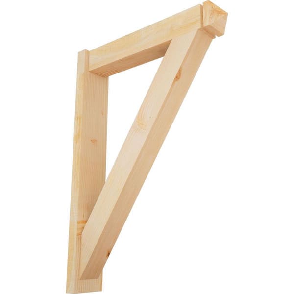 Ekena Millwork 6 in. x 42 in. x 30 in. Traditional Arts and Crafts Rough Sawn Douglas Fir Outlooker