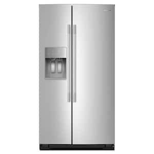 36 in. 28.3 cu. ft. Side-by-Side Refrigerator in Stainless Steel with Panoramic LED Lighting